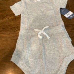 Two piece ribbed short set